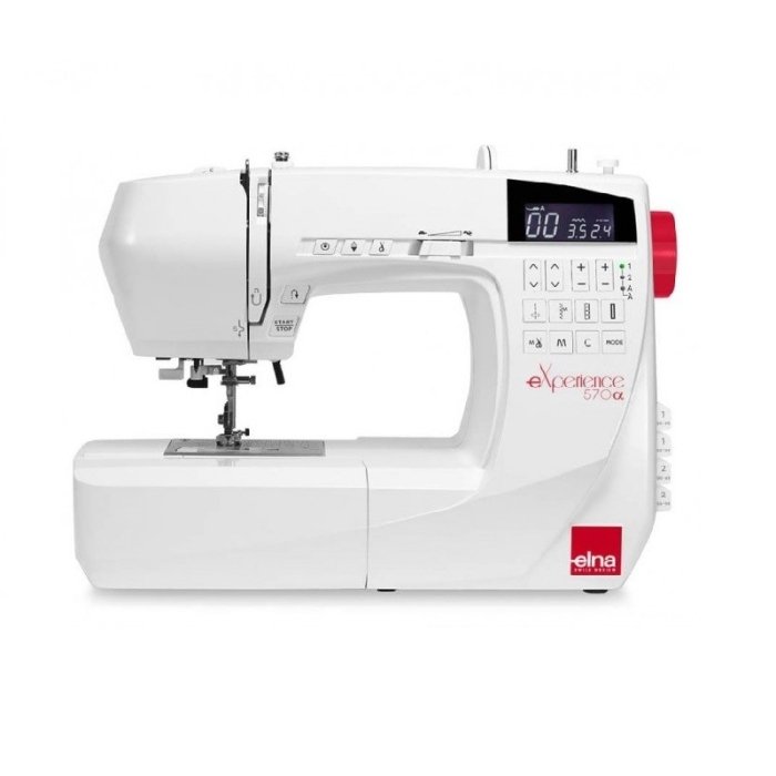 Máquina de Coser Elna 570a Electrónica con 380 Puntadas y Ojales Automáticos