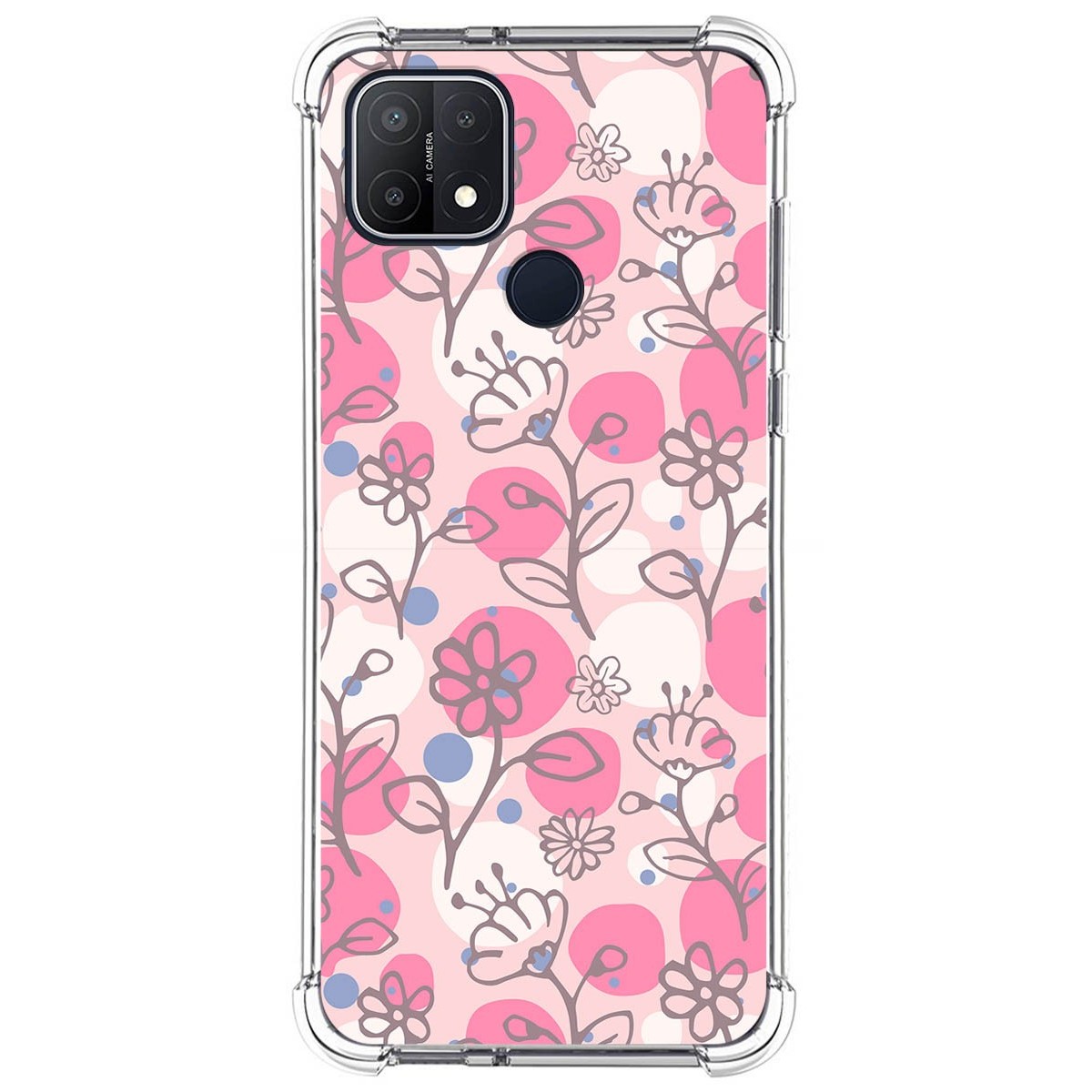 Funda Silicona Antigolpes para Oppo A15 diseño Flores 07 Dibujos