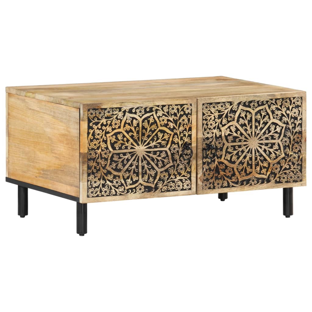 vidaXL Mesa de centro de madera maciza de pino 80x50x40 cm Mesita de Salón o Comedor o Auxiliar Mesa de Café Meuble Salón