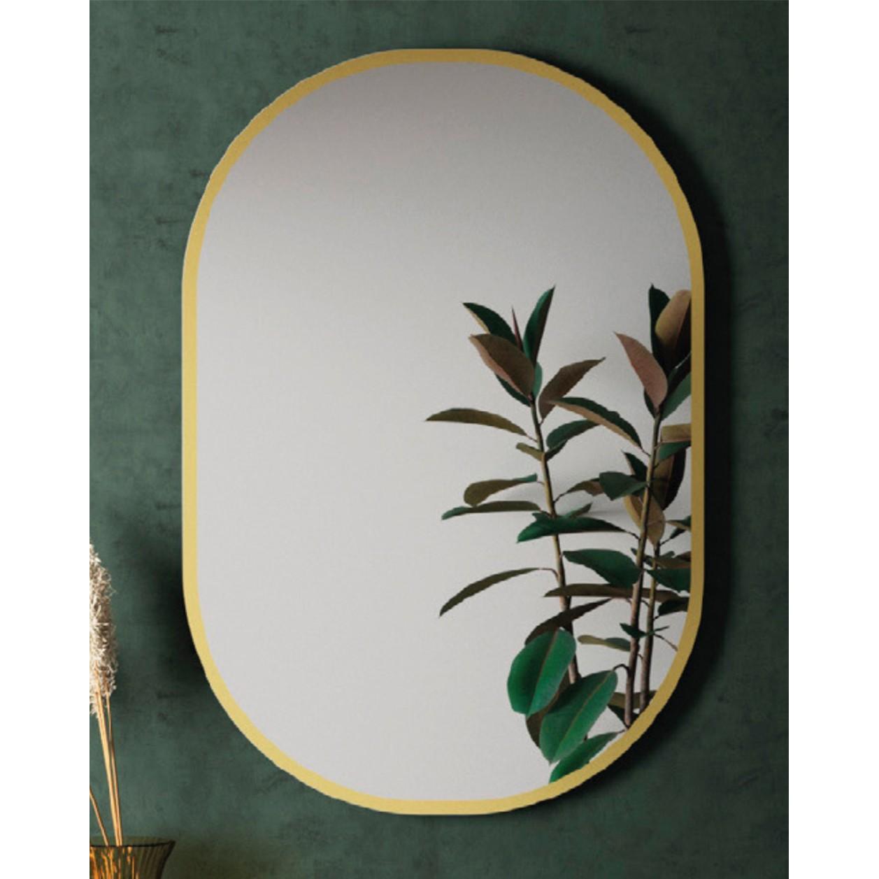 Espejo de Pared Ovalado Decorativo de Baño con Borde | Reversible | 55 x 80cm Baño Total