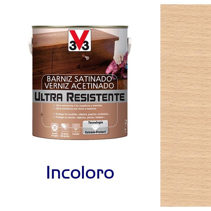 V33 BARNIZ INTERIOR AGUA SATINADO INCOLORO 750ML