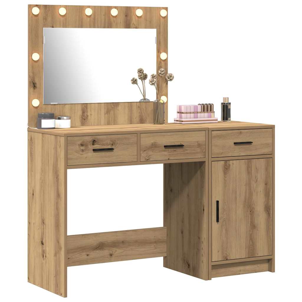 vidaXL Mesa de tocador con cajón 2 pcs Marrón 40 x 41 x 75 cm