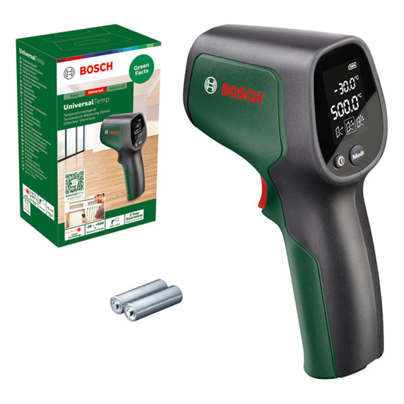 BOSCH TERMODETECTOR UNIVERSAL TEMP. Realiza mediciones precisas de la temperatura de las superficies con facilidad