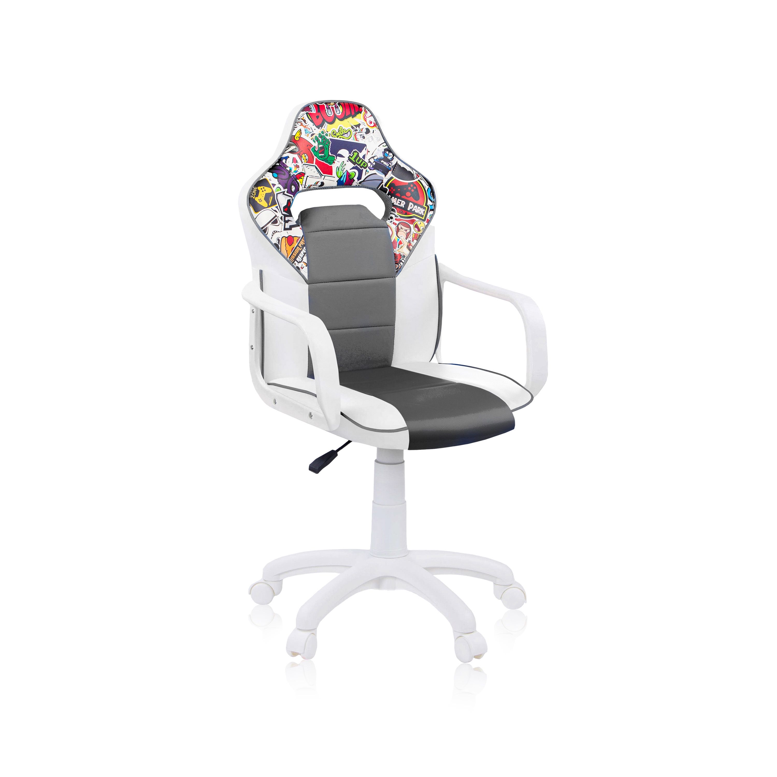 Silla gaming con ruedas y reposabrazos 98-109,5 cm DRW