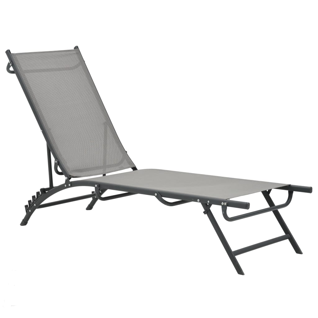 Vidaxl Tumbonas 2 Unidades Textilene y Acero - Ideal para Jardín, Playa, Piscina, Terraza