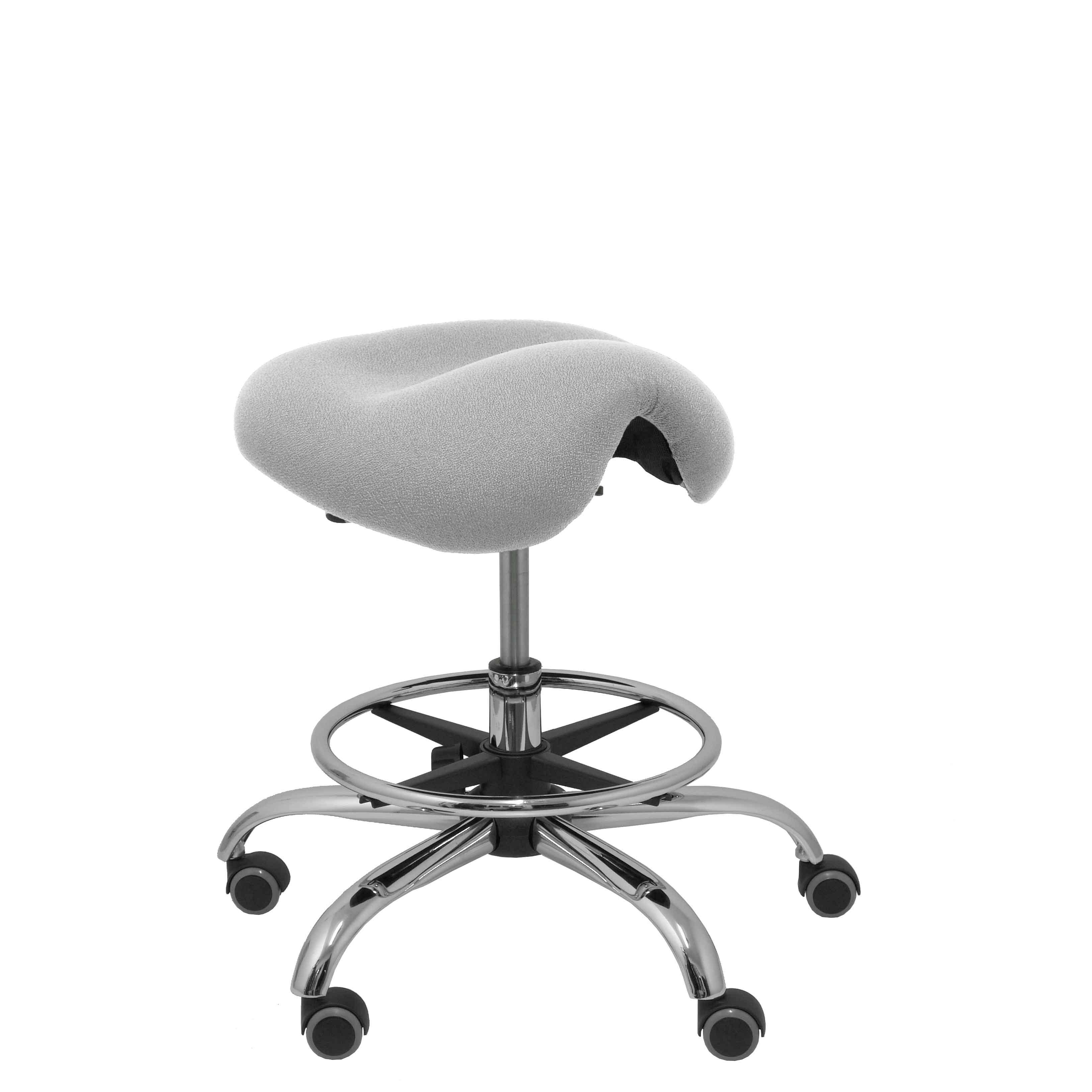 Piqueras Y Crespo Taburete Clínico Giratorio Ergonómico Regulable en Altura con Asiento Anatómico y Fácil Limpieza