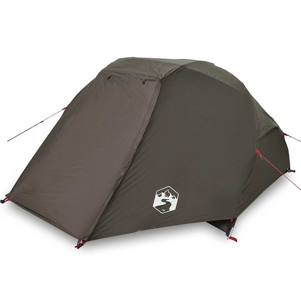 vidaXL Tienda de pesca para 3 personas impermeable marrón