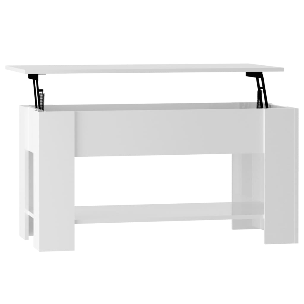 Vidaxl Mesa de Centro de Madera de Ingeniería 101x49x52 Cm Blanco