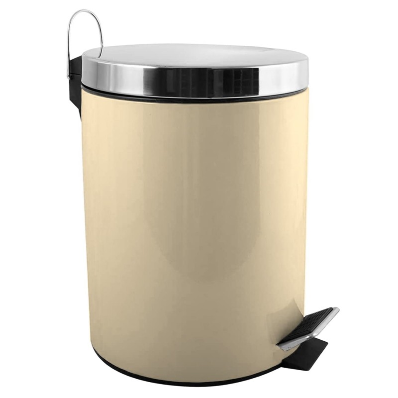 TIENDA EURASIA - Papelera de Baño con Pedal, 3L, Cubo Extraible, Acero Inoxidable, ø17x25 cm