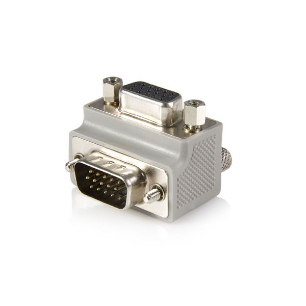StarTech.com Right Angle VGA / VGA Cable Adapter Type 1 - M/F, DB15, DB15, Gris