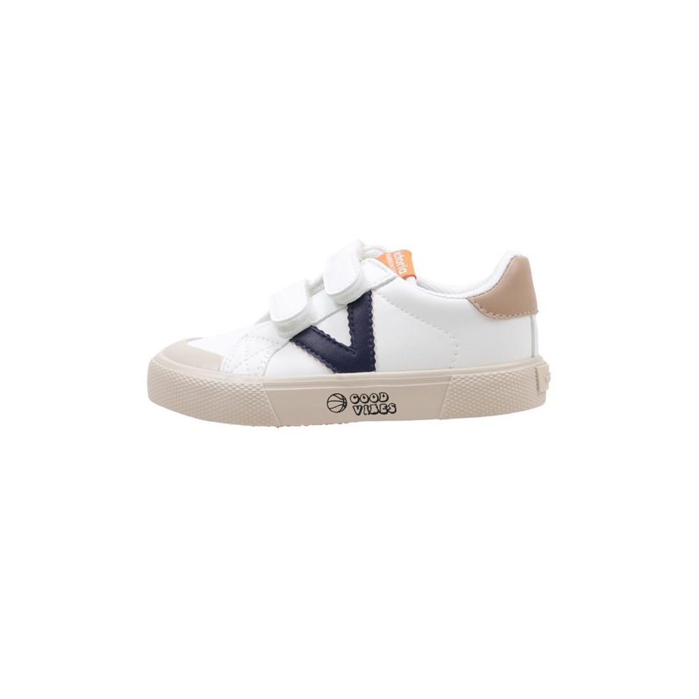 victoria TRIBU TIRAS EFECTO PIEL Deportivas Con Velcro Niño Blanco