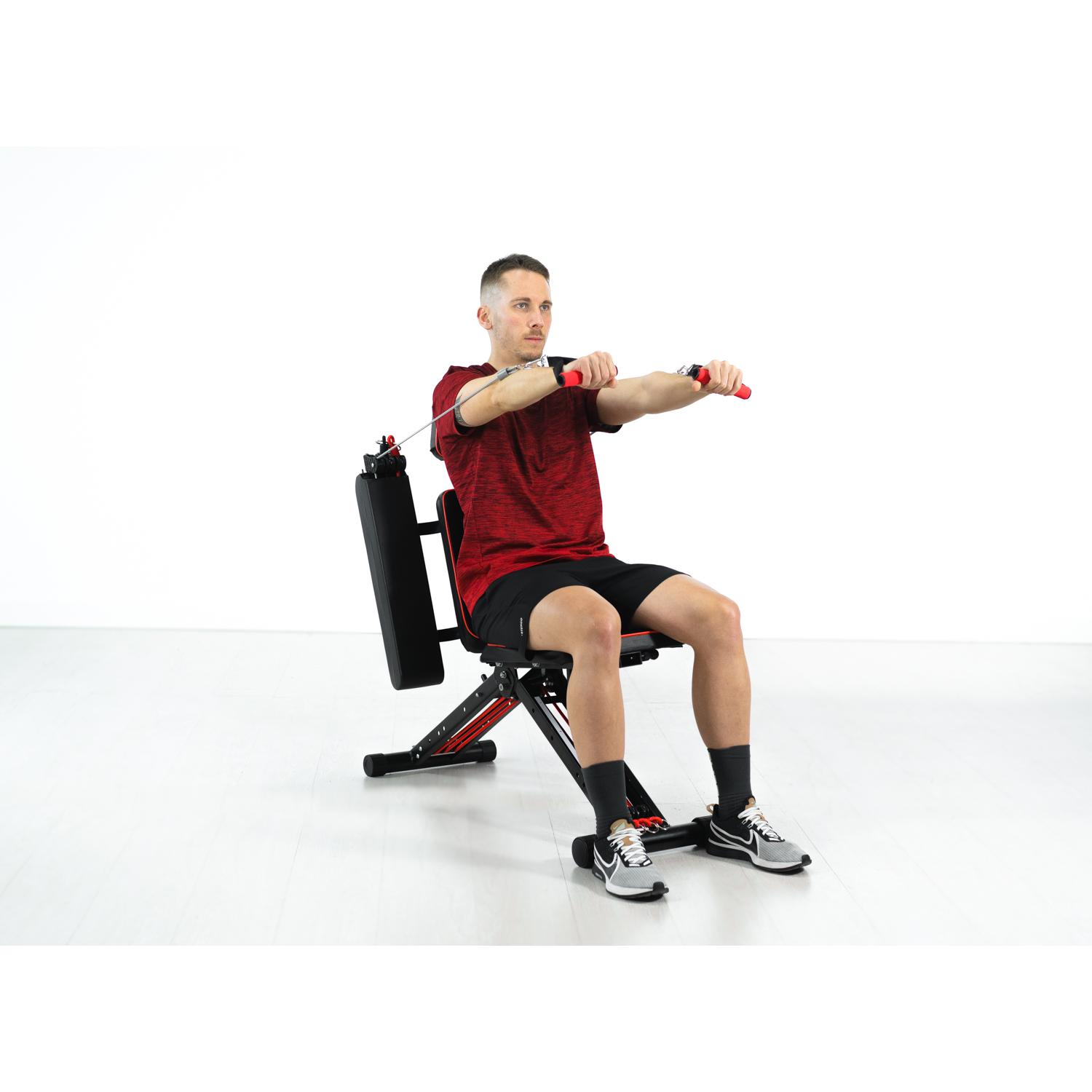 Eco-De Gimnasio en casa Multiestación de Fitness Biceps Triceps Pectorales Abdominales Lumbares Total Gym 50 ejercicios, ECO-849 Eco-De