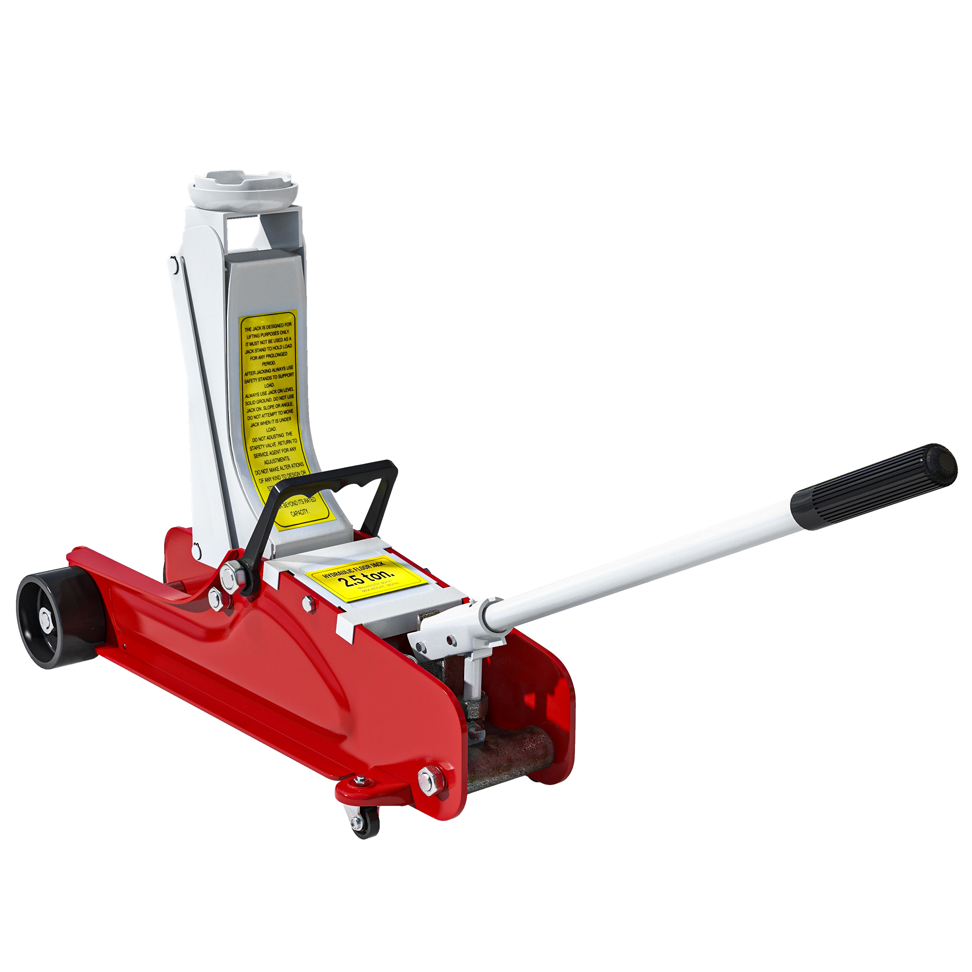 HOMCOM Gato Hidráulico 2,5T, Altura de Elevación 80-380 mm, Gato Hidráulico para Coche Robusto con Perfil Bajo, Ruedas Móviles, Compacto y Portátil, para Automóvil, SUV, Talleres, Garaje