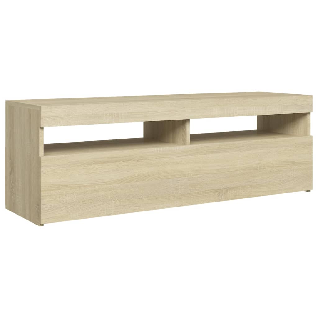 vidaXL Mueble de TV con luces LED roble Sonoma 120x35x40 cm