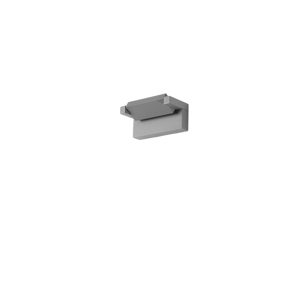 Aplique LED de pared de 20 W, temperatura de color correlacionada de 3000 K a 4000 K, ajustable 340°, 1750 lm, IP65, 20,5 cm, gris claro - Perenz