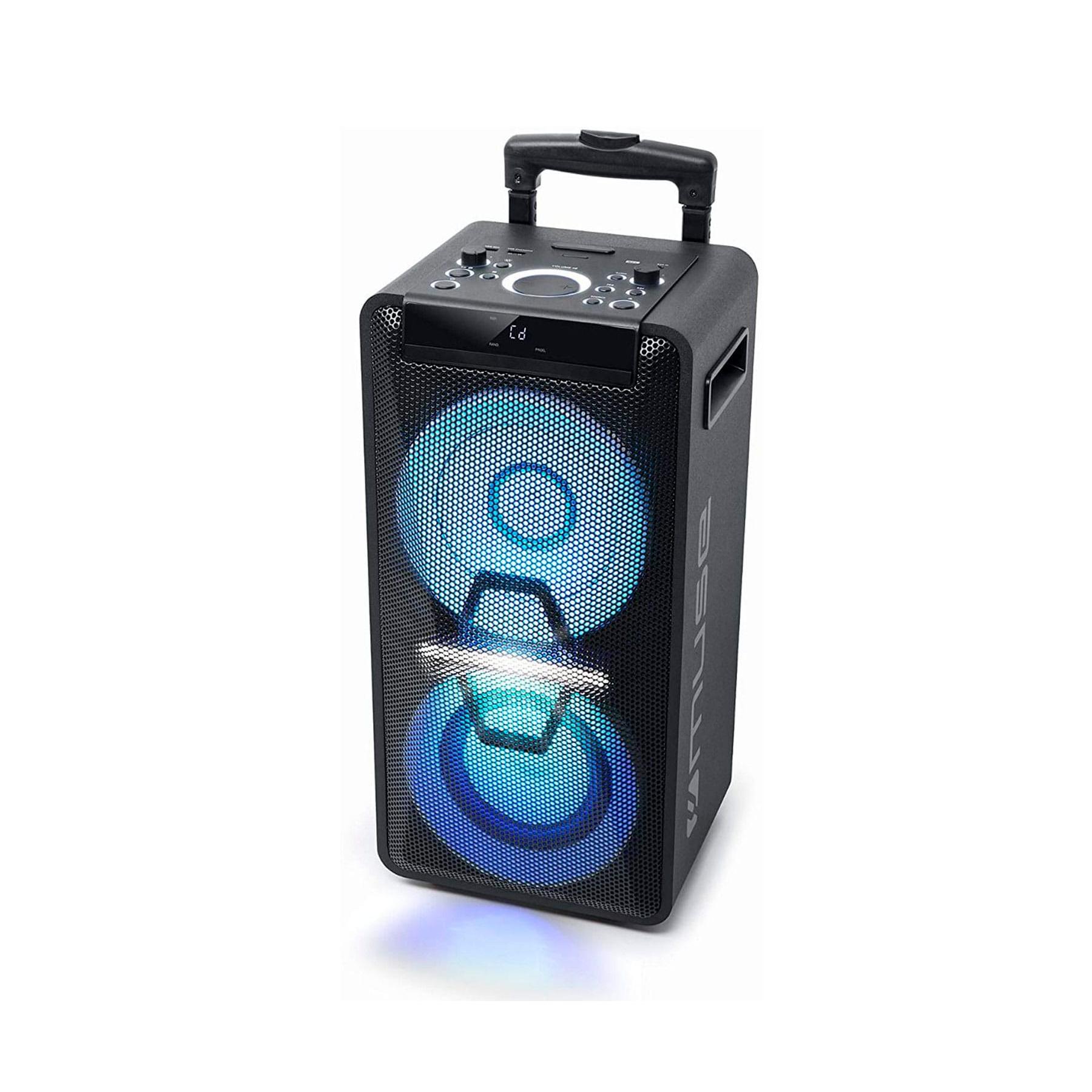 Muse M1920-DJ Negro/Altavoz para fiestas/ 300W/Bluetooth/NFC/Lector CD