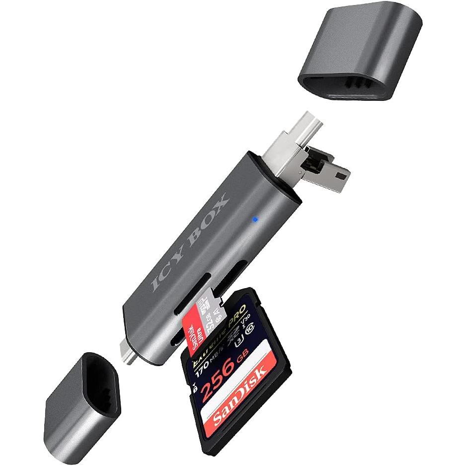 Icy Box Lector de Tarjetas Externo Ib-cr200-c Antracita Usb 2.0