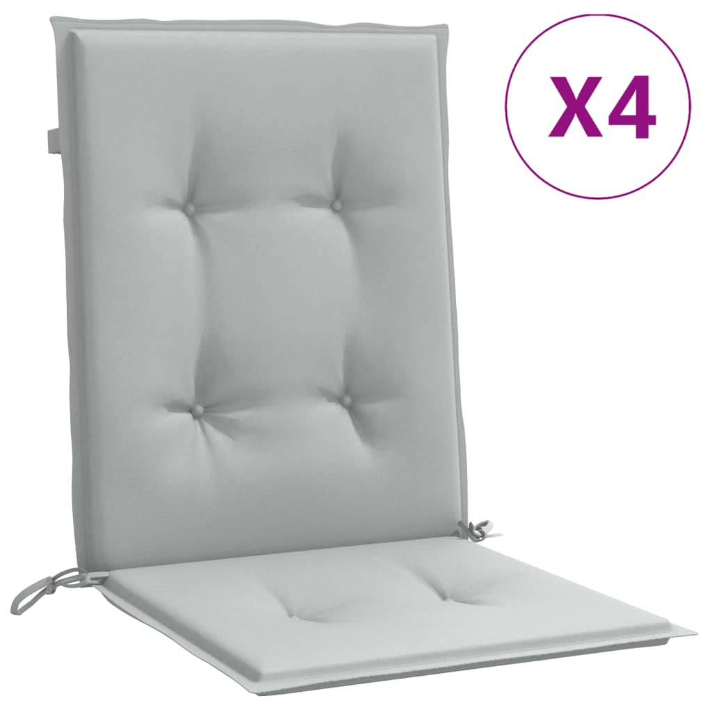 Vidaxl Cojines Silla Respaldo Bajo 4 Ud Tela 100x50x4 Cm Color Antracita Melange