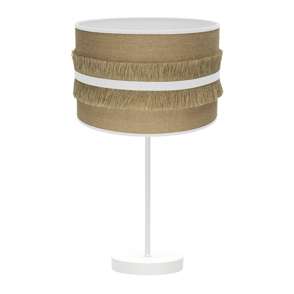 Sobremesa grande natalia 1xe27 blanco/saco-blanco 62x30x30 cm