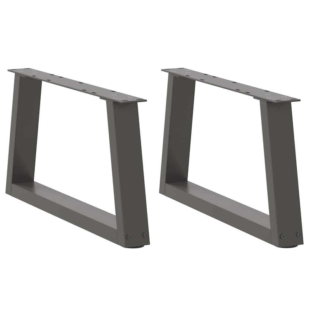 vidaXL Patas para mesa de centro en forma de V (2 unidades)  50 x (30-31,3) cm, acero