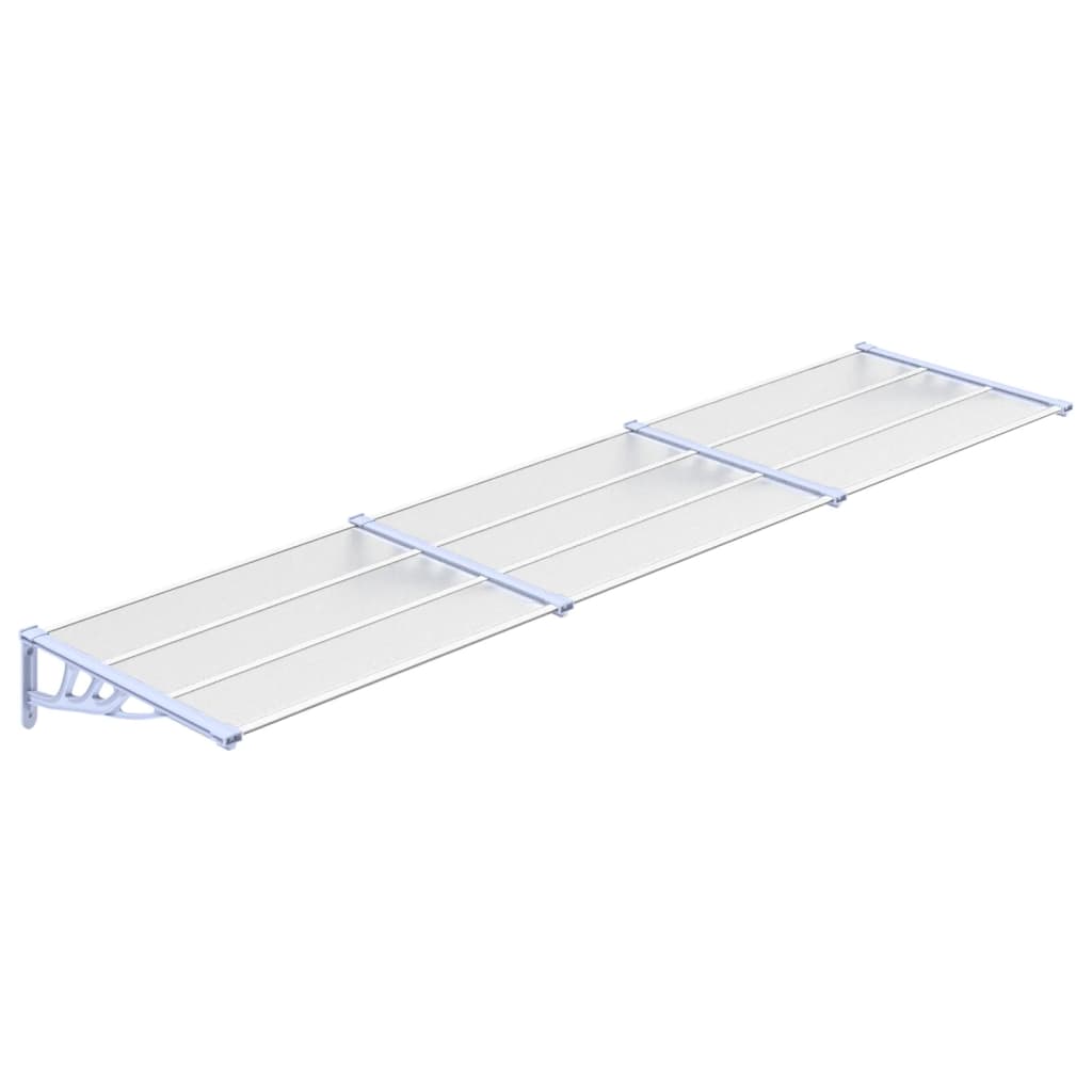Vidaxl Marquesina Puerta Policarbonato Gris y Transparente 122 X 90 Cm