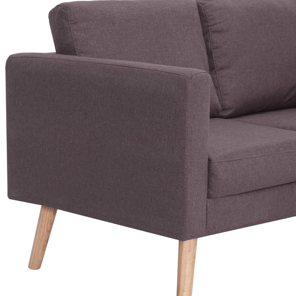 vidaXL Sofá de 2 plazas de tela color gris topo