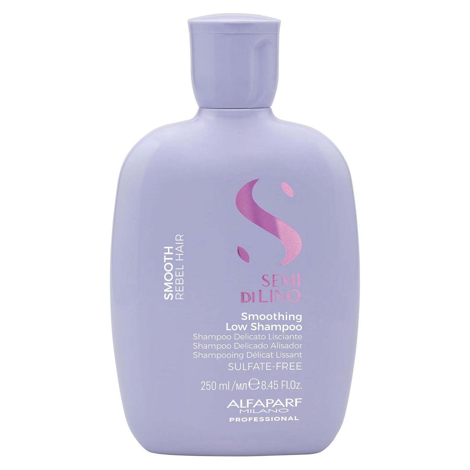 Alfaparf Milano Semi di Lino Smooth Smoothing Low Shampoo 250 Ml. / Champú Alisador para Cabello Rebelde y Encrespado.