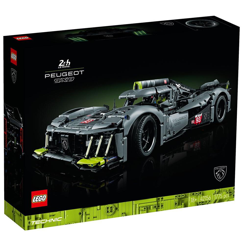 LEGO TECHNIC - COCHE PEUGEOT 9X8 24H LE MANS HYBRID HYPERCAR, 42156, TIENDA CON LICENCIA OFICIAL, PRODUCTO CON LICENCIA OFICIAL, ENVIO 24-48 HORAS PENÍNSULA, PIEZAS, BLOQUES, BRICKS, JUGUETES, 100% ORIGINAL
