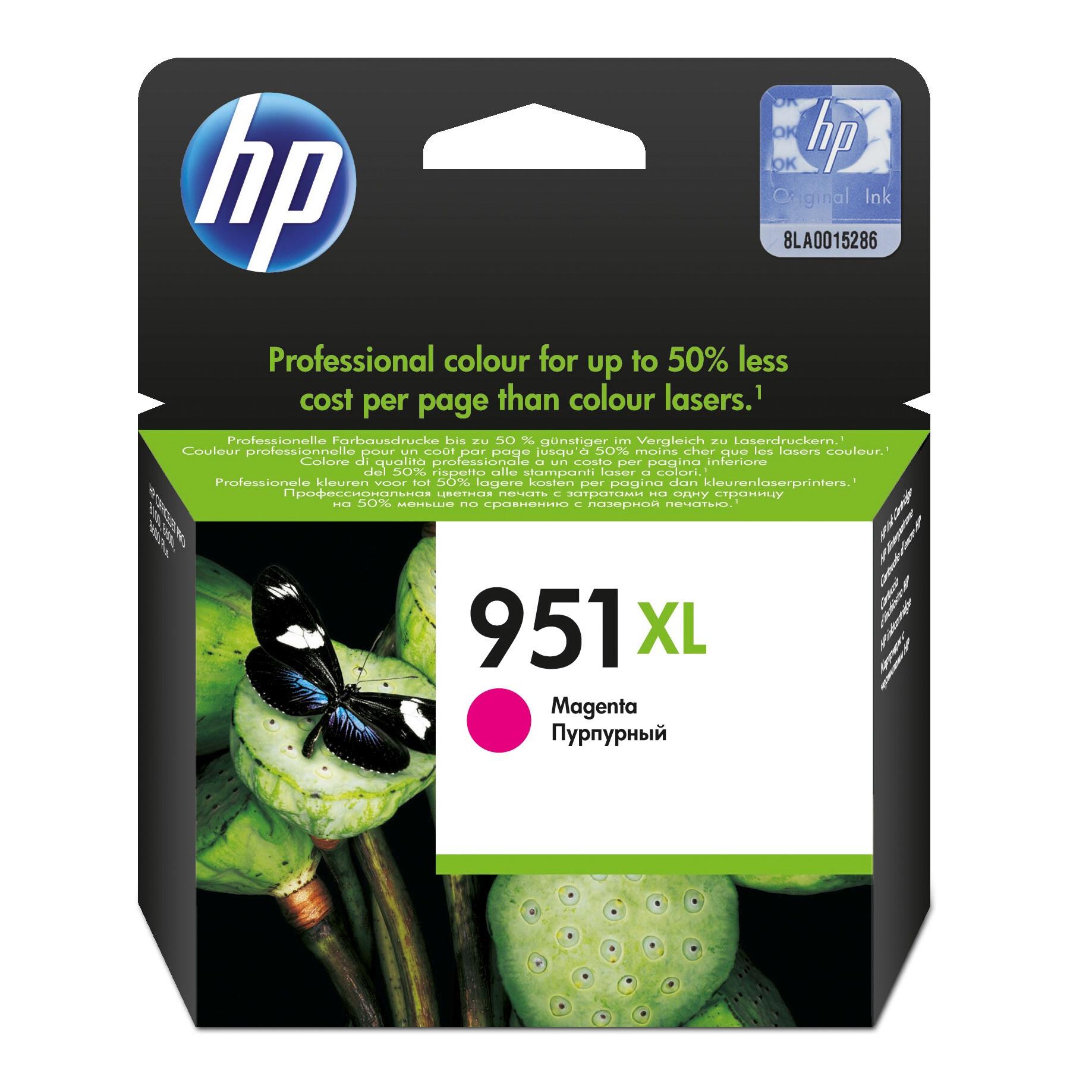 Cartucho de tinta original 951XL de alta capacidad magenta