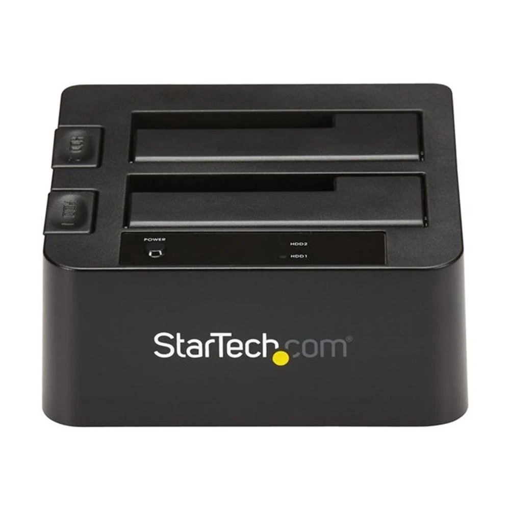 HUB Switch puertos USB 3.1 Gen 2 StarTech SDOCK2U313  | 2 bahías hot-swap (top-loading) para discos SATA 2,5" y 3,5", Negro
