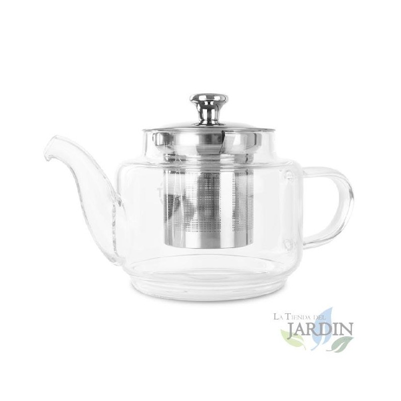 SUINGA Tetera de Vidrio Borosilicato | Capacidad 700 ml | Tetera de Cristal con Alta Resistencia Térmica | Ideal para Té e Infusiones