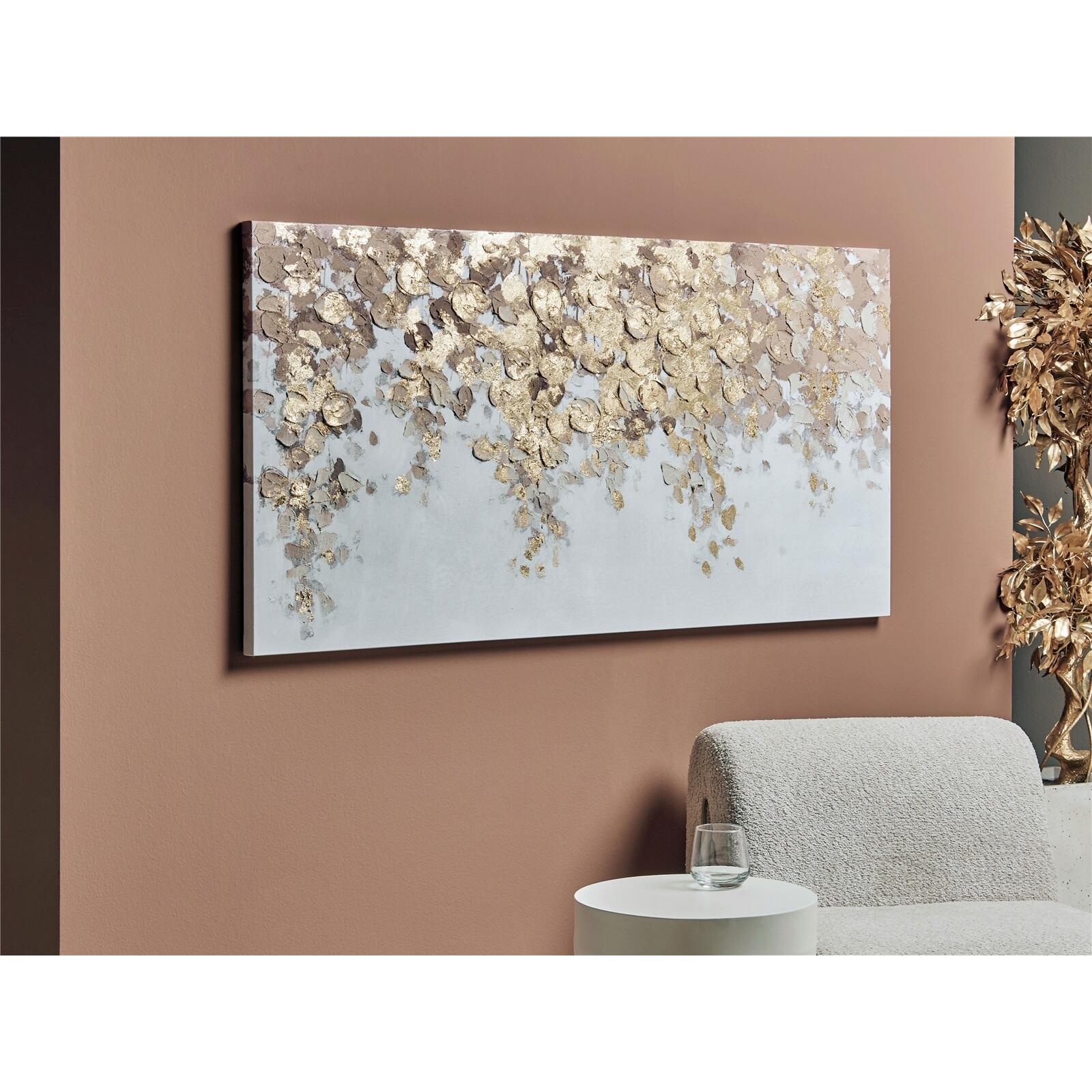 Lienzo impr. ramas colgantes oro y tierra 70% oleo 140x70 cms. 140x3x70 cms. El mejor complemento para tu hogar.