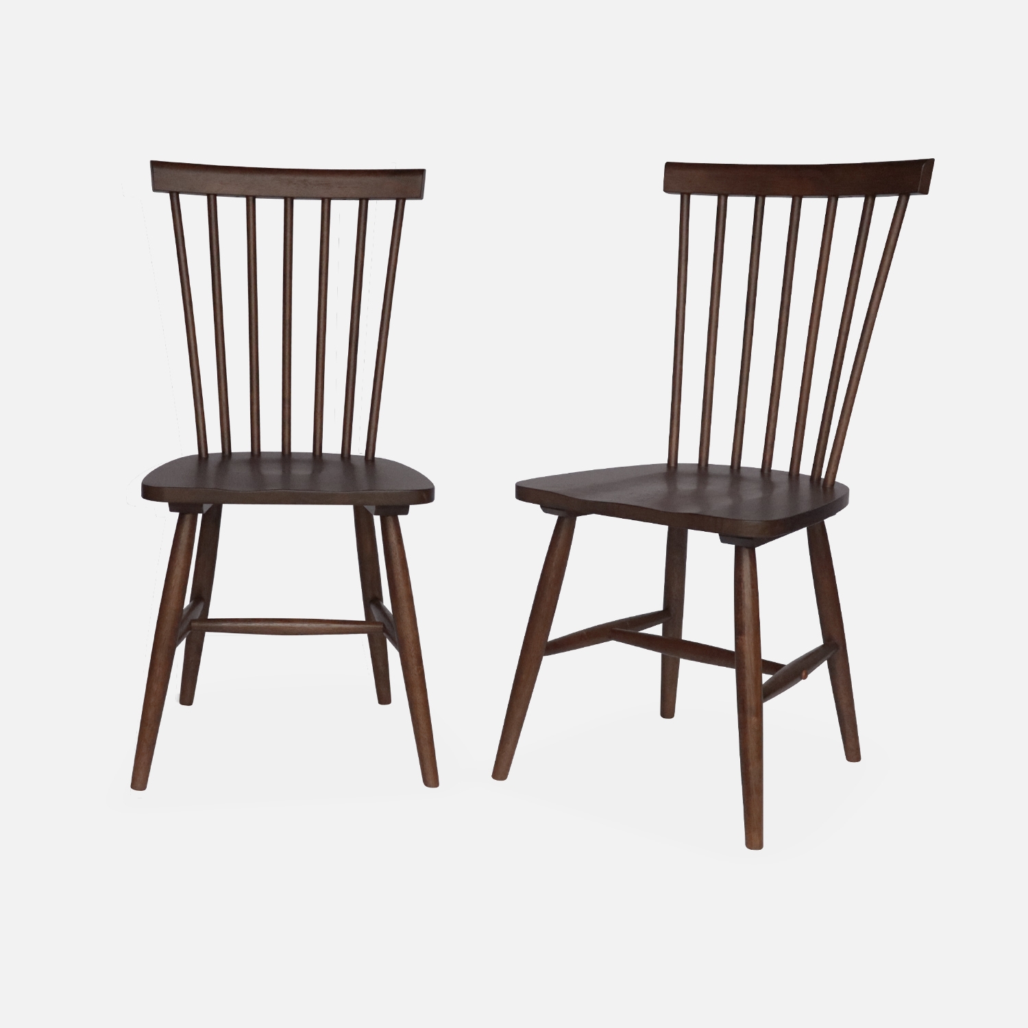 sweeek - Silla de madera de hevea, set de 2 , Romie , 50x44x90