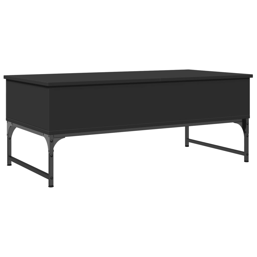 Vidaxl Mesa de Centro de Madera de Ingeniería y Metal Humo Negro