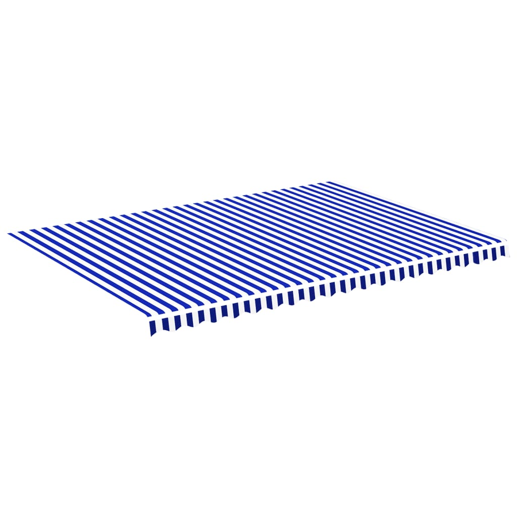 Vidaxl Tela de Repuesto para Toldo 5x3,5 M Color Azul y Blanco