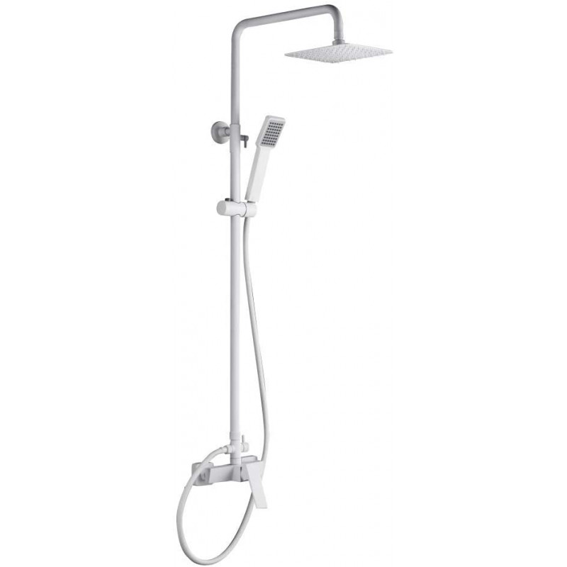 Imex Art BDAR025/BL columna de ducha con grifería de latón blanco mate elegante y moderna
