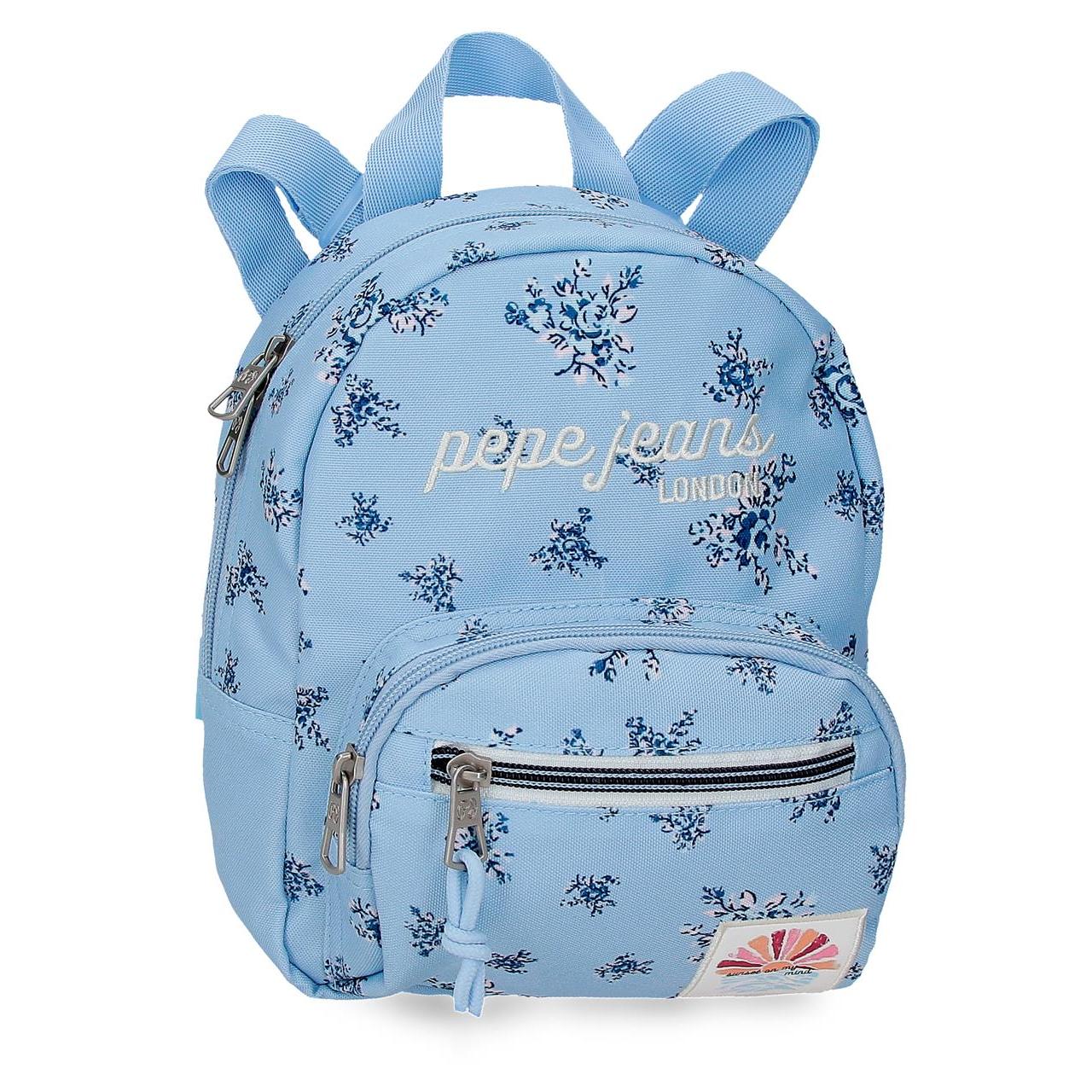 Mochila escolar Pepe Jeans Olivia 19x23x8cm Azul Claro