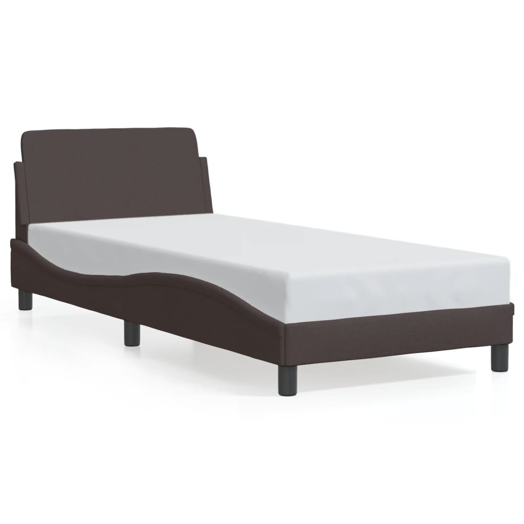 vidaXL Estructura de cama Dover tela marrón oscuro 80x200 cm