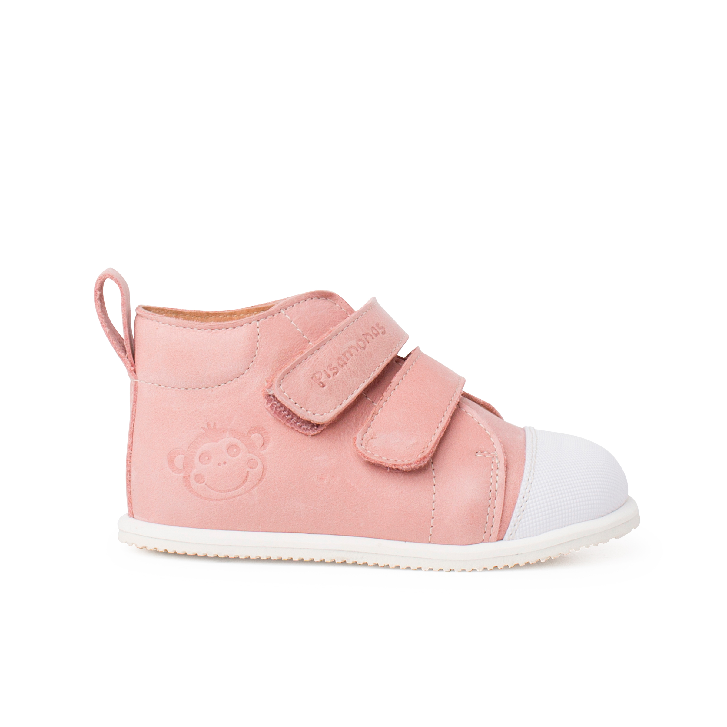 Pisamonas botita piel sport puntera blanca