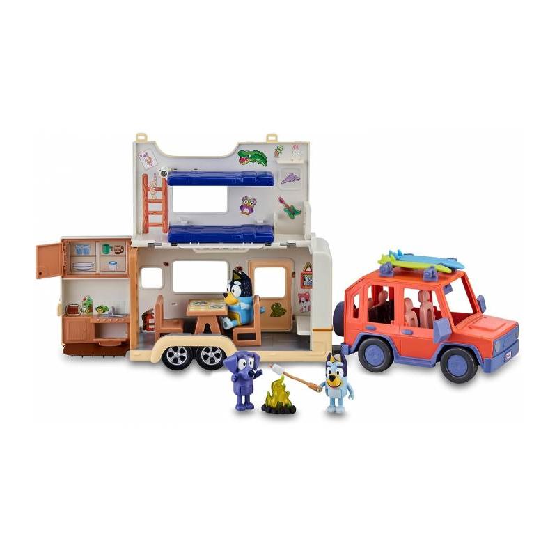 PLAYSET BLUEY COCHE DE FAMILIA Y FURGONETA CAMPER DE FAMOSA