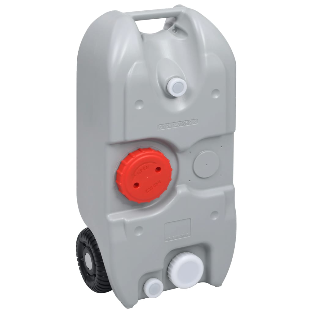vidaXL Depósito de Agua con Ruedas para Camping Caravana Tanque Jardín Color Azul,  Gris, y mas