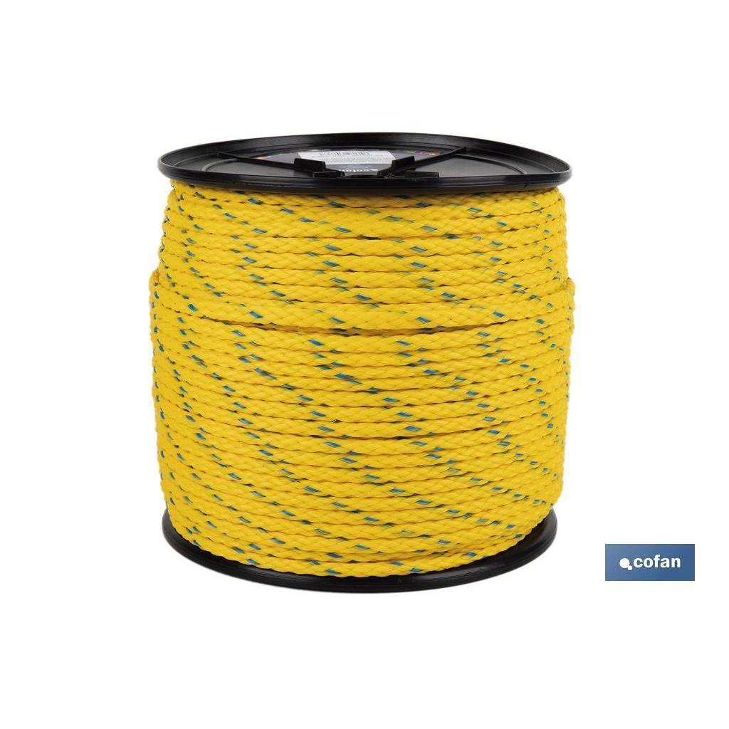 Carrete cuerda náutica multiusos 12 mm 100 m amarillo/azul