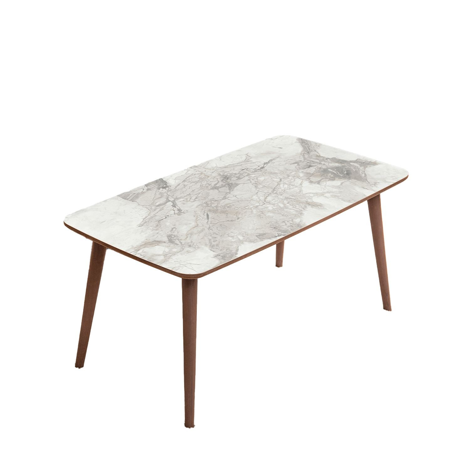 Habitat y Jardin - Mesa baja de madera "Luci" 100 x 53 x 45 cm - Blanca