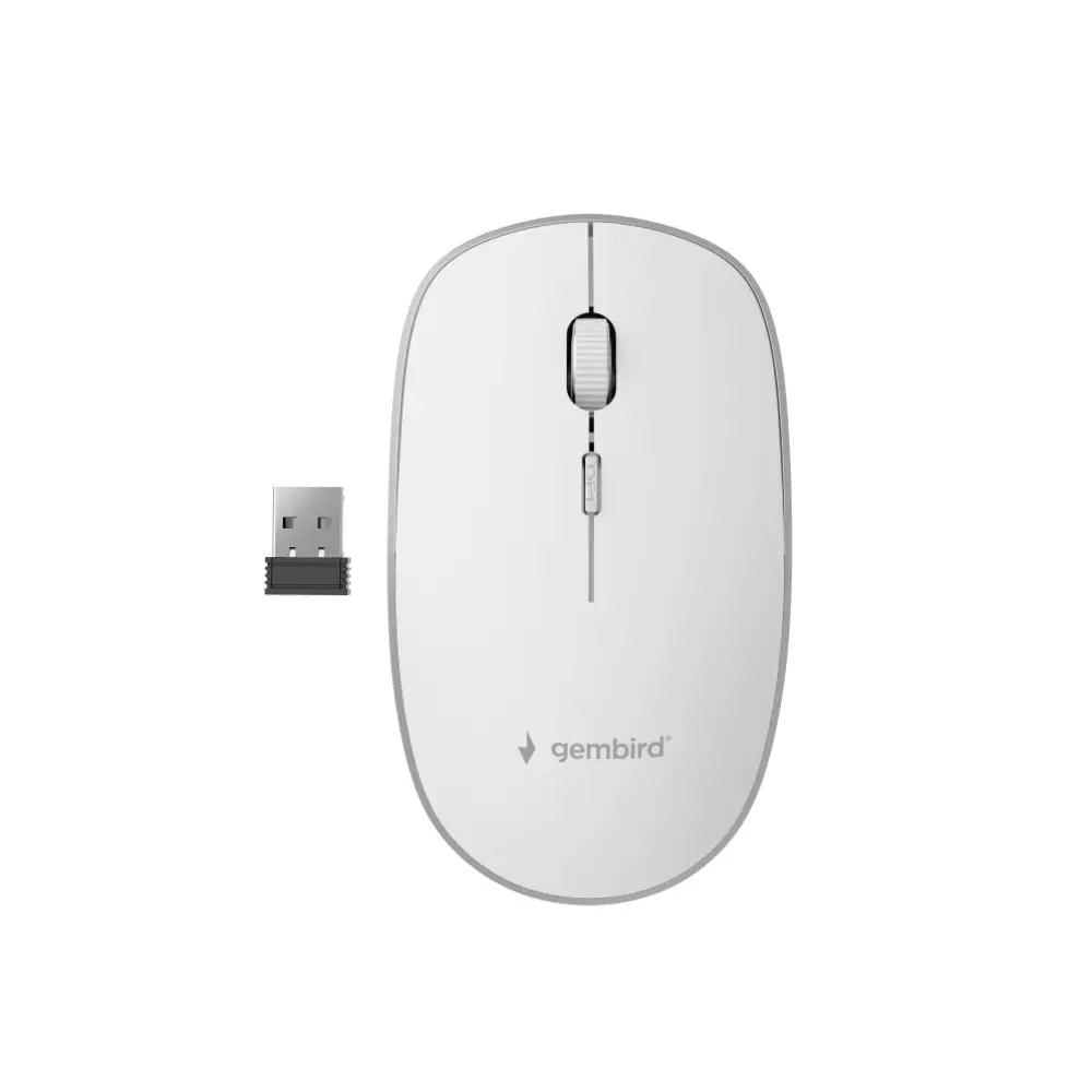 Gembird MUSW-4B-01-W Ratón Óptico Inalámbrico 1600 DPI Blanco