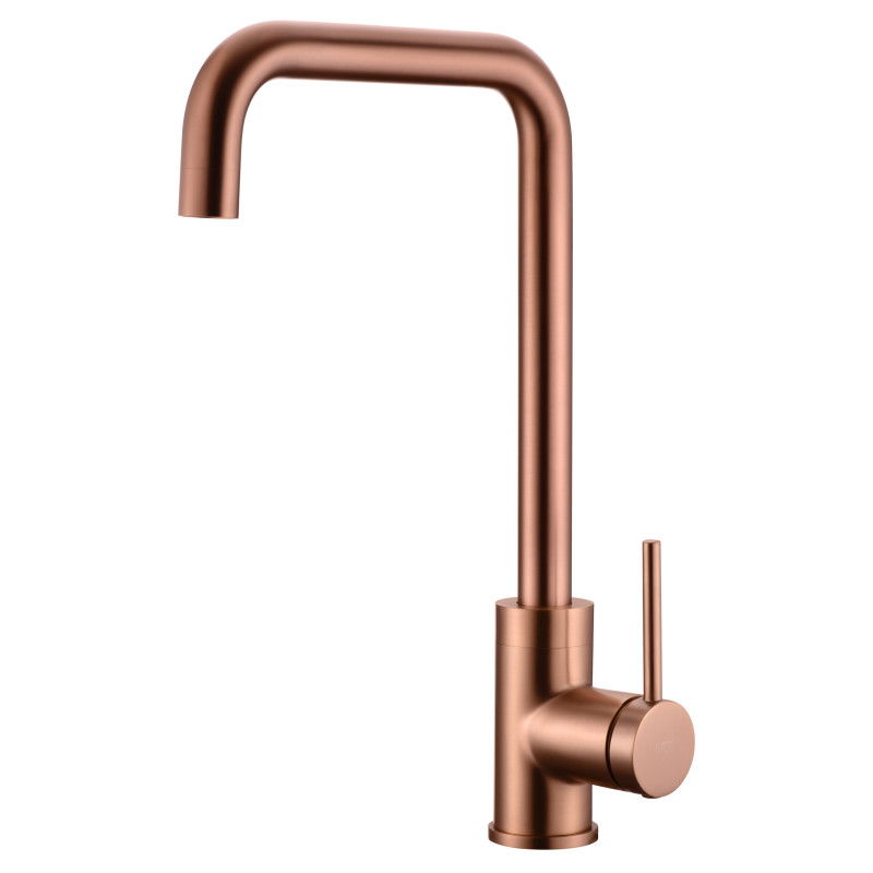 Imex Loira GCR004/ORC Grifo de cocina monomando con cartucho cerámico de 35 mm acabado en oro rosa