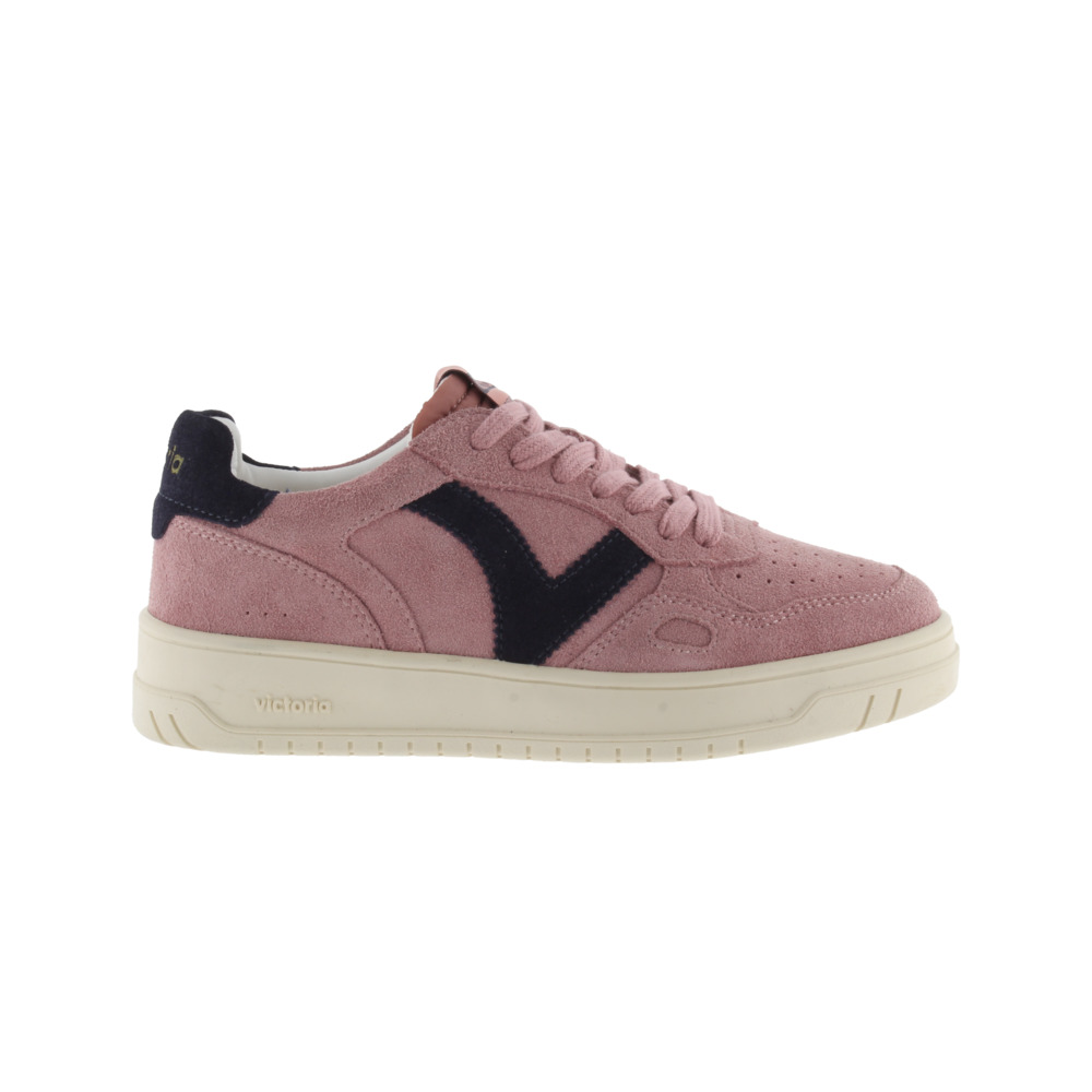 Victoria Seúl Zapatillas de serraje con piezas en contraste y cordones al tono 1257127