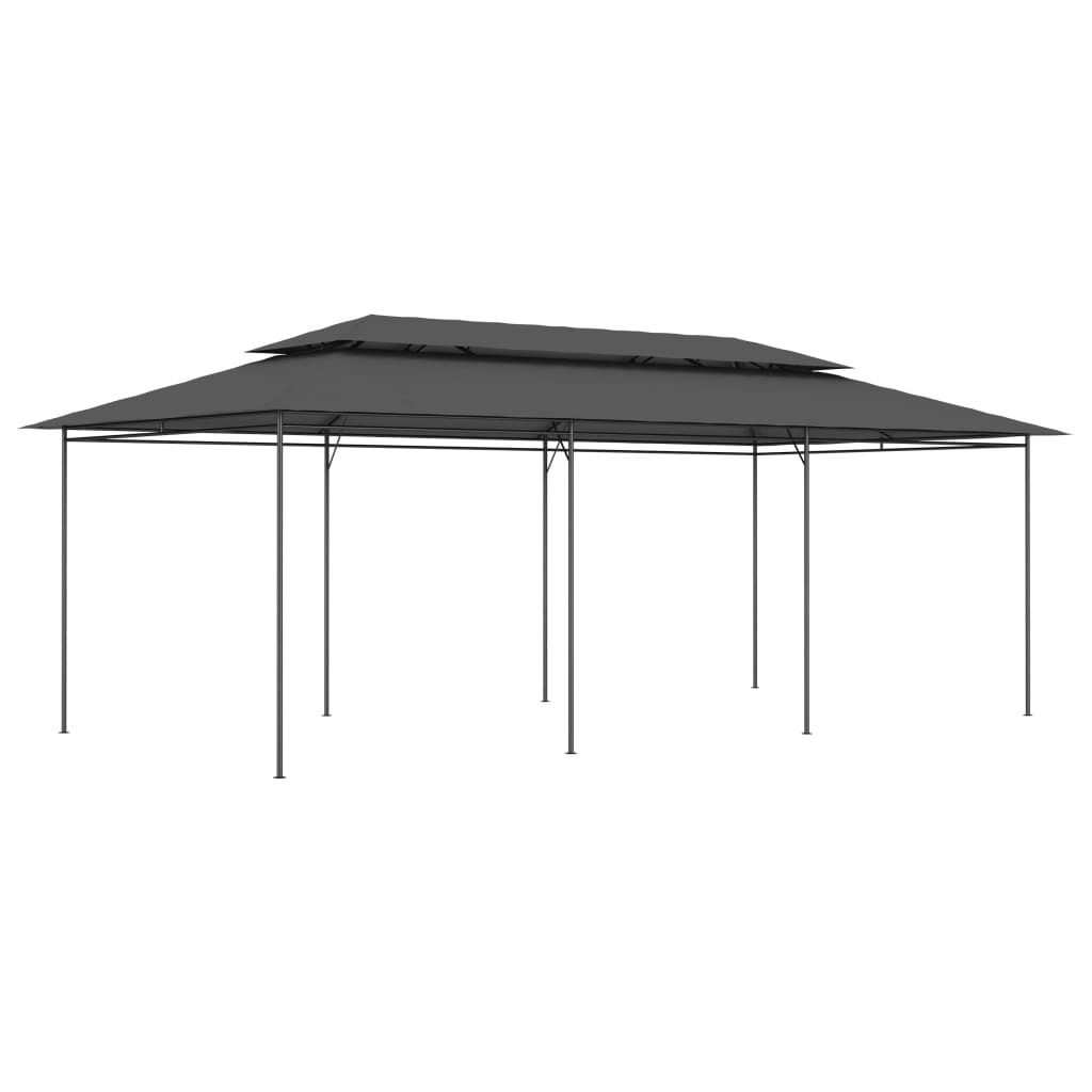 vidaXL Cenador gris antracita 600x298x270 cm