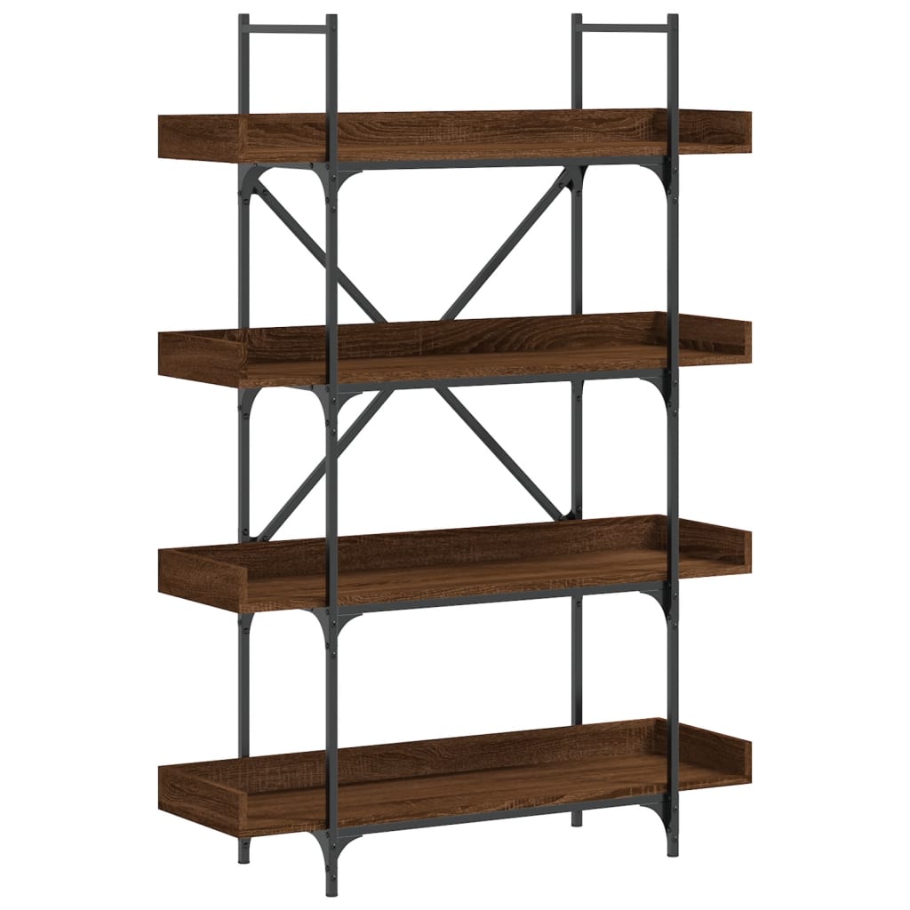 Vidaxl Librería de 4 Estantes Madera Ingeniería Marrón