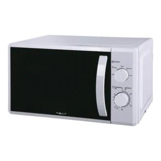 Nevir - Microondas 20 L 700 W modelo NVR-6226M blanco con 5 niveles de potencia, temporizador mecánico y plato giratorio de 25,5 cm para cocina y oficina