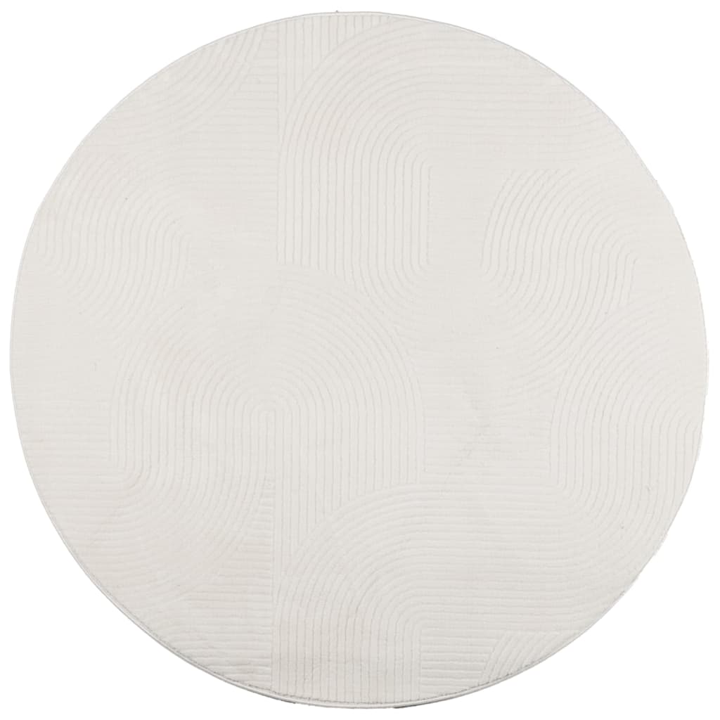 Vidaxl Alfombra Pelo Corto Escandinava IZA Ø 200 Cm Antracita Crema Gris